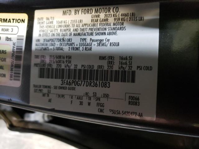 Photo 11 VIN: 3FA6P0G77DR361083 - FORD FUSION S 