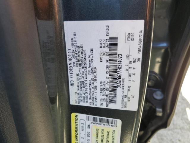 Photo 11 VIN: 3FA6P0G77FR214023 - FORD FUSION S 