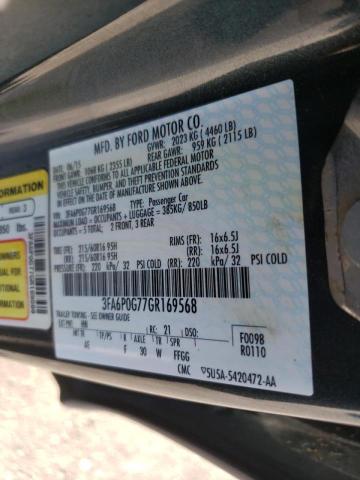 Photo 9 VIN: 3FA6P0G77GR169568 - FORD FUSION S 