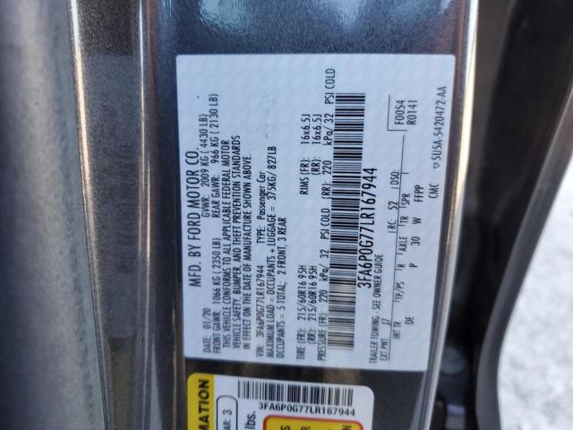 Photo 11 VIN: 3FA6P0G77LR167944 - FORD FUSION S 