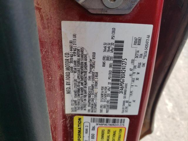 Photo 11 VIN: 3FA6P0G78DR241275 - FORD FUSION S 