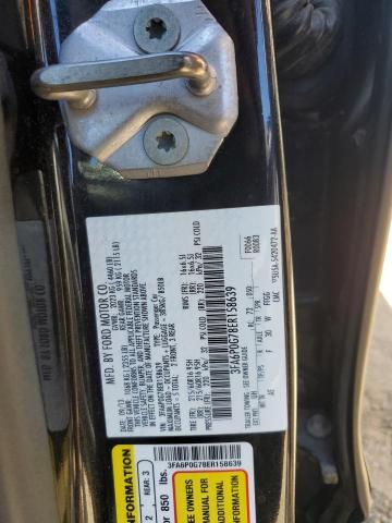 Photo 11 VIN: 3FA6P0G78ER158639 - FORD FUSION S 