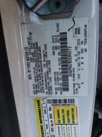 Photo 11 VIN: 3FA6P0G78ER394773 - FORD FUSION S 