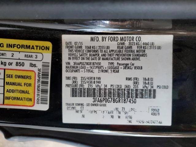 Photo 11 VIN: 3FA6P0G78GR187450 - FORD FUSION S 