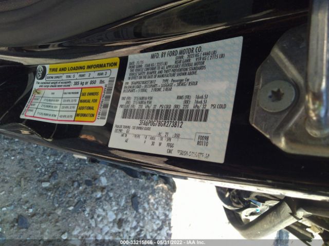 Photo 8 VIN: 3FA6P0G78GR273812 - FORD FUSION 