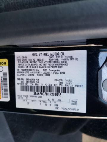 Photo 9 VIN: 3FA6P0G78HR201056 - FORD FUSION S 