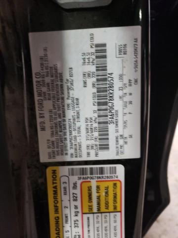 Photo 11 VIN: 3FA6P0G78KR280574 - FORD FUSION S 