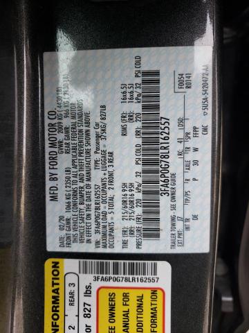 Photo 11 VIN: 3FA6P0G78LR162557 - FORD FUSION 