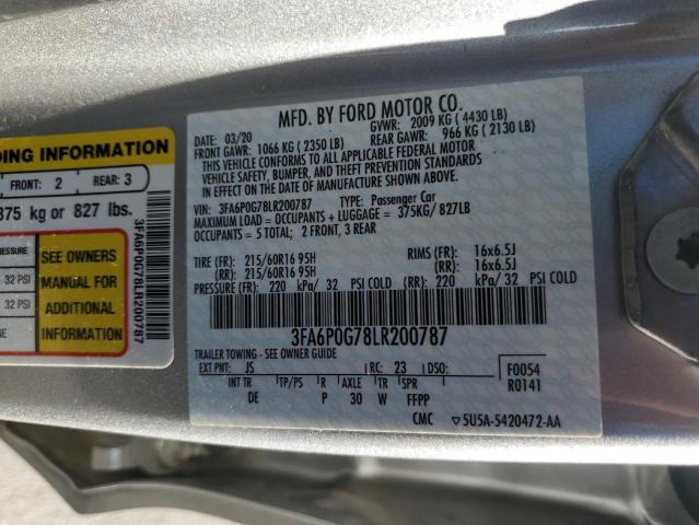 Photo 12 VIN: 3FA6P0G78LR200787 - FORD FUSION 