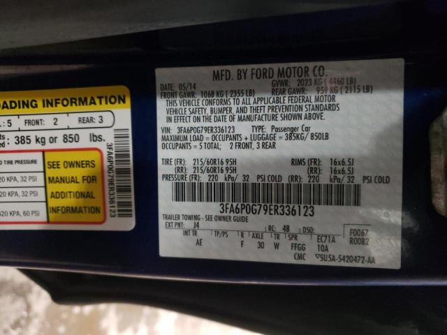 Photo 9 VIN: 3FA6P0G79ER336123 - FORD FUSION S 