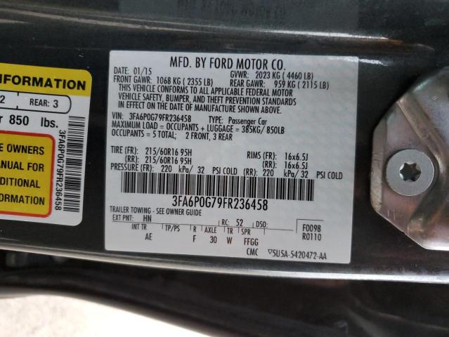 Photo 11 VIN: 3FA6P0G79FR236458 - FORD FUSION S 