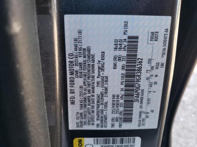 Photo 11 VIN: 3FA6P0G79GR386362 - FORD FUSION 