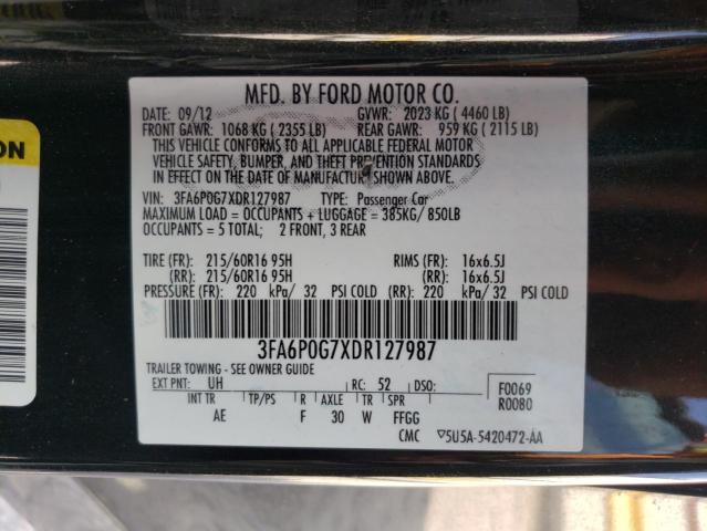 Photo 9 VIN: 3FA6P0G7XDR127987 - FORD FUSION S 