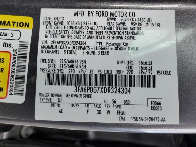 Photo 9 VIN: 3FA6P0G7XDR324304 - FORD FUSION S 