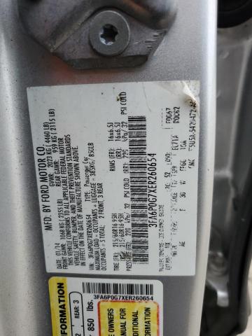 Photo 11 VIN: 3FA6P0G7XER260654 - FORD FUSION 