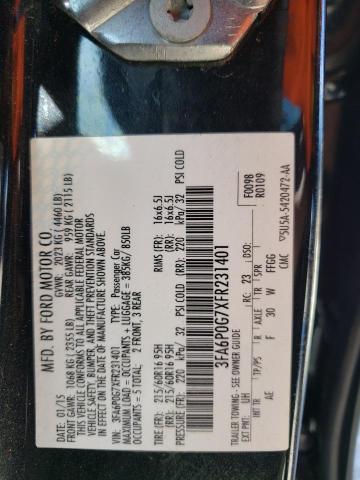 Photo 11 VIN: 3FA6P0G7XFR231401 - FORD FUSION 