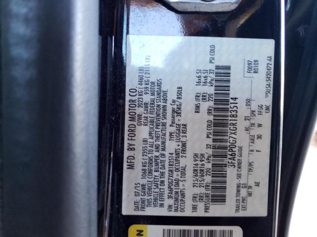 Photo 11 VIN: 3FA6P0G7XGR183514 - FORD FUSION 