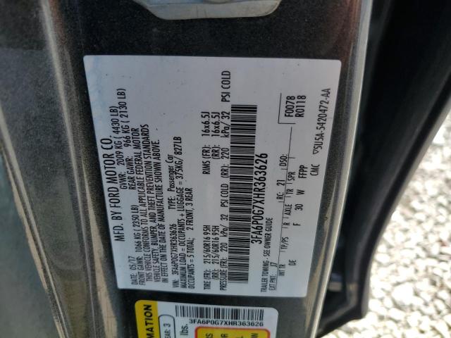 Photo 11 VIN: 3FA6P0G7XHR363626 - FORD FUSION S 