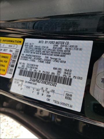 Photo 9 VIN: 3FA6P0G7XHR393502 - FORD FUSION S 