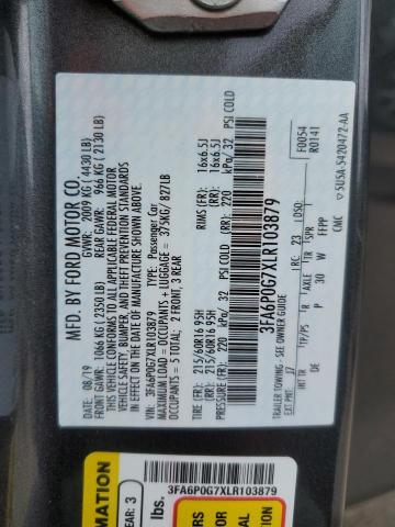 Photo 12 VIN: 3FA6P0G7XLR103879 - FORD FUSION 