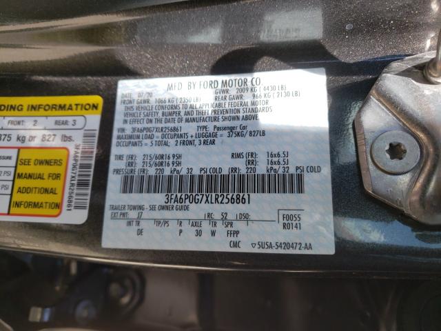 Photo 9 VIN: 3FA6P0G7XLR256861 - FORD FUSION 