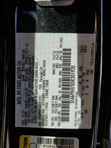 Photo 11 VIN: 3FA6P0H70DR201920 - FORD FUSION SE 