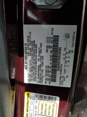 Photo 9 VIN: 3FA6P0H70DR268386 - FORD FUSION SE 