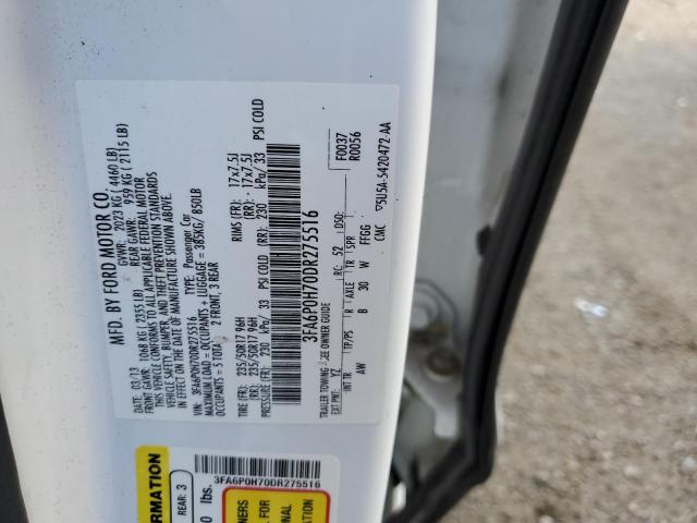 Photo 11 VIN: 3FA6P0H70DR275516 - FORD FUSION SE 