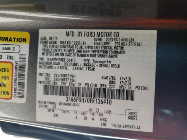 Photo 11 VIN: 3FA6P0H70ER136410 - FORD FUSION SE 