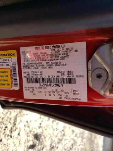 Photo 9 VIN: 3FA6P0H70ER240279 - FORD FUSION SE 