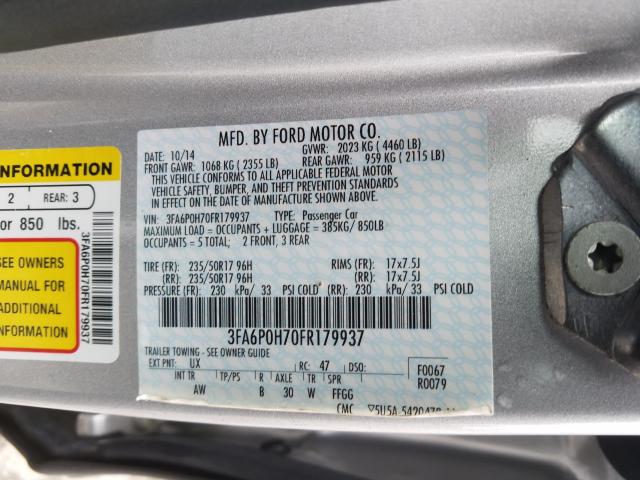 Photo 9 VIN: 3FA6P0H70FR179937 - FORD FUSION SE 