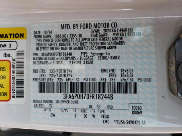 Photo 11 VIN: 3FA6P0H70FR182448 - FORD FUSION SE 