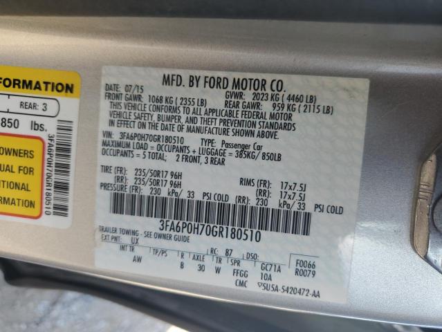 Photo 11 VIN: 3FA6P0H70GR180510 - FORD FUSION 