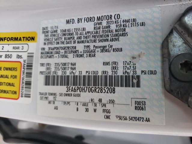 Photo 12 VIN: 3FA6P0H70GR285208 - FORD FUSION 