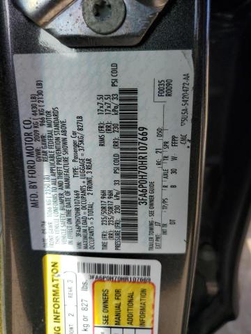 Photo 11 VIN: 3FA6P0H70HR107669 - FORD FUSION 