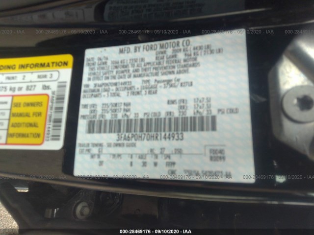 Photo 8 VIN: 3FA6P0H70HR144933 - FORD FUSION 