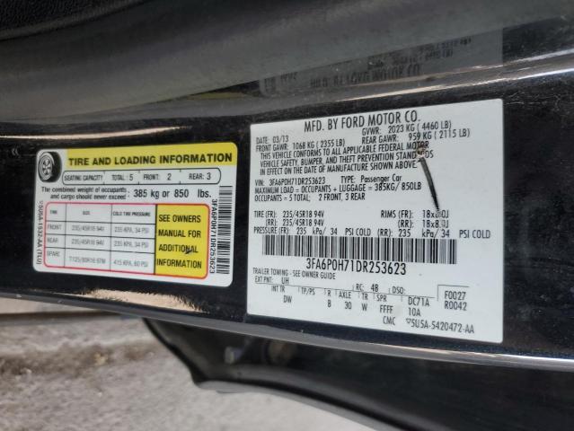 Photo 11 VIN: 3FA6P0H71DR253623 - FORD FUSION SE 