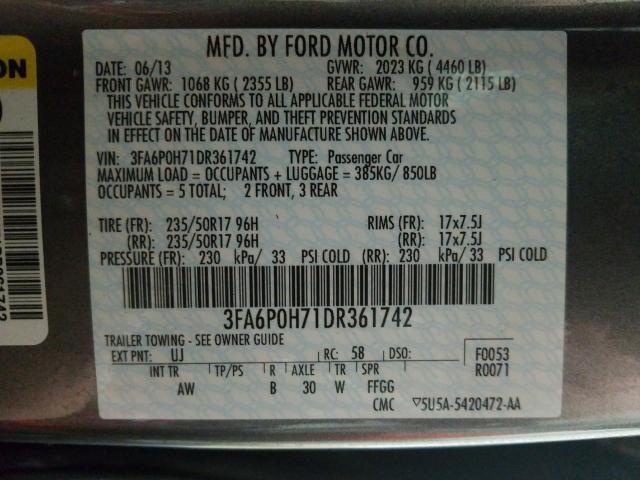 Photo 9 VIN: 3FA6P0H71DR361742 - FORD FUSION SE 