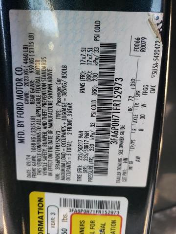 Photo 11 VIN: 3FA6P0H71FR152973 - FORD FUSION SE 