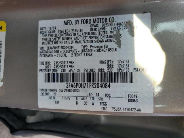 Photo 11 VIN: 3FA6P0H71FR204084 - FORD FUSION SE 