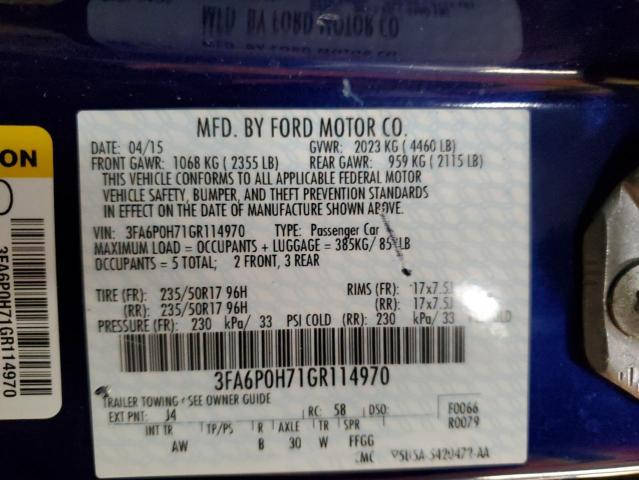 Photo 12 VIN: 3FA6P0H71GR114970 - FORD FUSION 