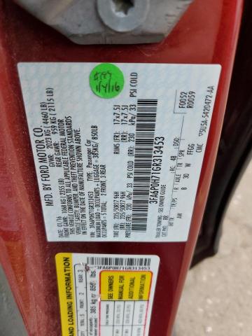 Photo 11 VIN: 3FA6P0H71GR313453 - FORD FUSION 