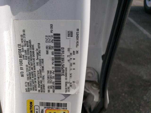 Photo 11 VIN: 3FA6P0H71HR171610 - FORD FUSION SE 