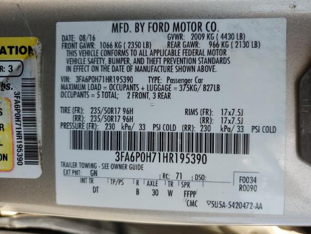 Photo 11 VIN: 3FA6P0H71HR195390 - FORD FUSION 