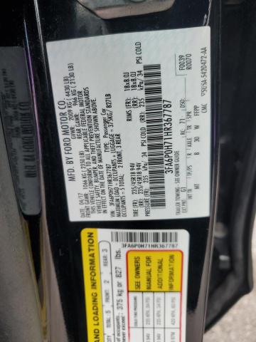 Photo 11 VIN: 3FA6P0H71HR367787 - FORD FUSION SE 