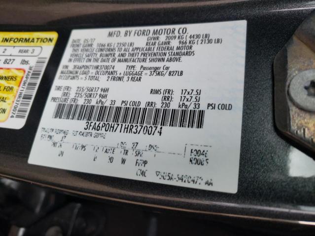 Photo 12 VIN: 3FA6P0H71HR370074 - FORD FUSION SE 