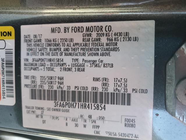 Photo 11 VIN: 3FA6P0H71HR415854 - FORD FUSION SE 