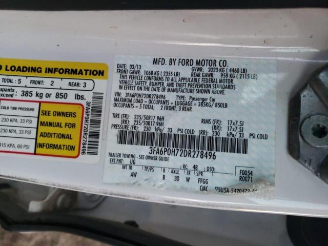 Photo 9 VIN: 3FA6P0H72DR278496 - FORD FUSION SE 