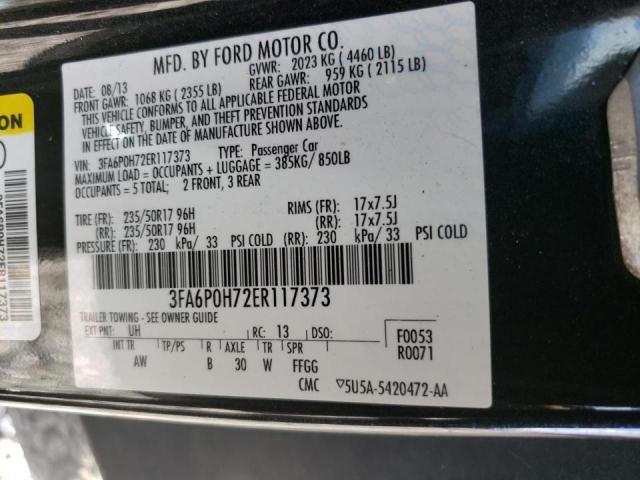 Photo 11 VIN: 3FA6P0H72ER117373 - FORD FUSION SE 