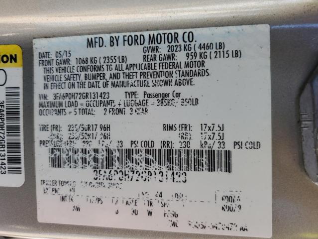 Photo 11 VIN: 3FA6P0H72GR131423 - FORD FUSION SE 